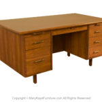 Mid-Century Walnut Large Executive Desk