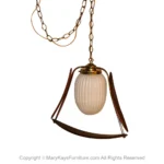 Mid Century Sculpted Hanging Swag Lamp Chandelier Pendant Light
