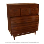 Mid Century American of Martinsville High Boy Walnut Dresser Chest