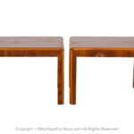 Mid-Century Lane Parson Style End Side Tables Pair