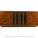 Mid-Century Walnut Chrome Lane Lowboy Dresser