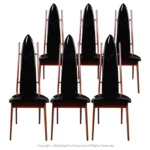 Mid Century Highback Dining Chairs Attributed to Adrian Pearsall