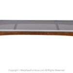 Milo Baughman-Inspired Walnut and Aluminum Smoked Glass Coffee Table