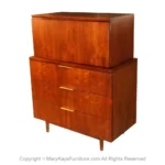 John Stuart Mid Century Highboy Walnut Dresser