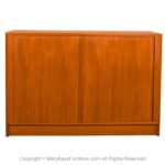 Mid Century Poul Hundevad Teak Tambour Door Dresser